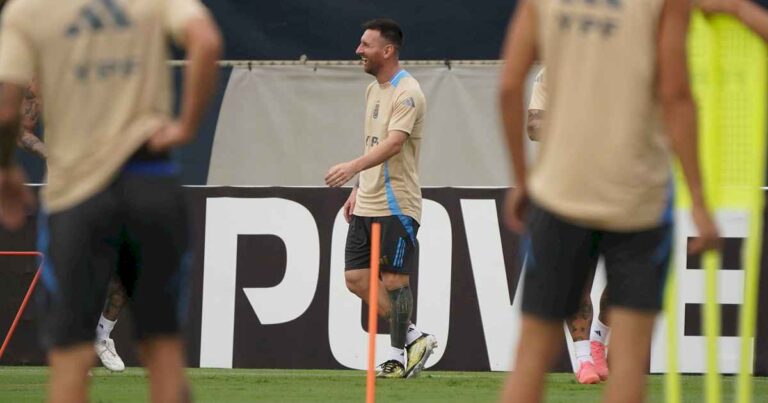 la-seleccion-argentina-se-entreno-en-miami-para-la-final-de-la-copa-america-con-messi-y-una-ausencia