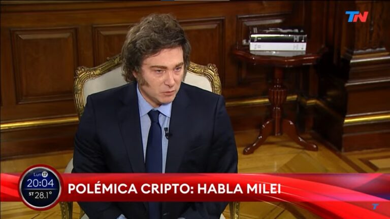 Nadie le cree nada: Milei derrotado y hundido dijo que la estafa no la «promocioné, la difundí»