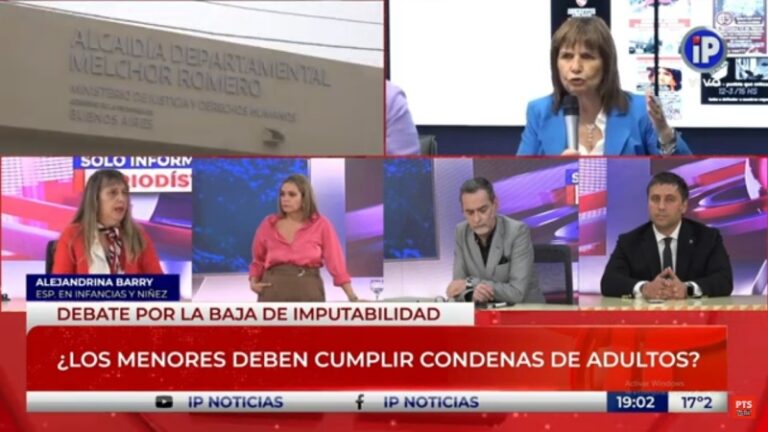 Barry por la baja de la edad de imputabilidad: Los jóvenes no son peligrosos, están en peligro