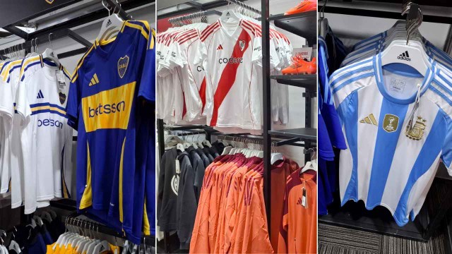 Abrió outlet que vende camisetas originales de Boca, River y la Selección muy baratas y en cuotas
