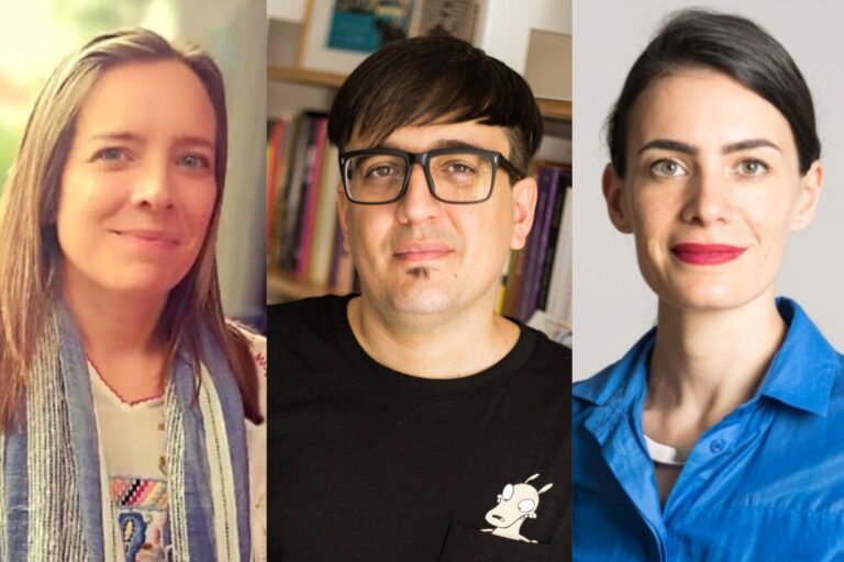 Persona interactuando con un dispositivo digital mostrando gráficos de inteligencia artificial