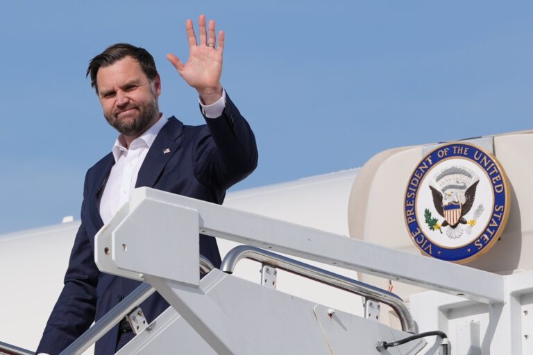 JD Vance, vicepresidente de los Estados Unidos, durante un discurso.