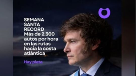 Ilustración de tránsito vehicual compartida por el presidente Javier Milei en redes sociales.