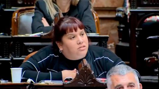 Diputada Natalia Zaracho durante su intervención en la Cámara de Diputados de la Nación.