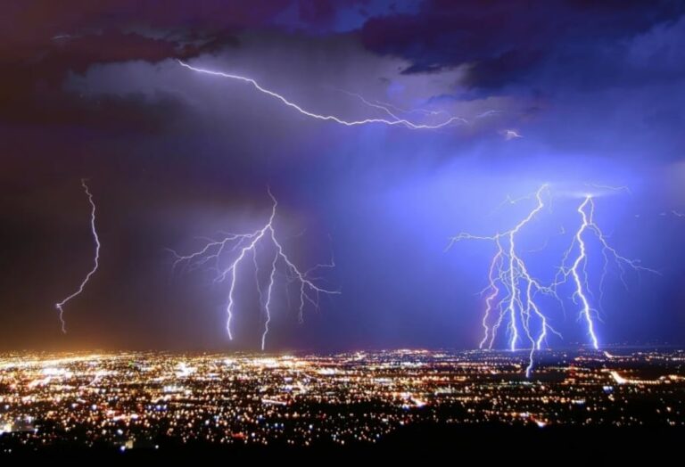 Mapa del pronóstico del tiempo con alertas en provincias argentinas