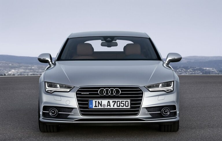 Audi A7 Sportback negro modelo 2018 en exhibición para subasta en Rosario